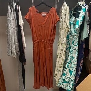 Free People Terracotta Midi Dress